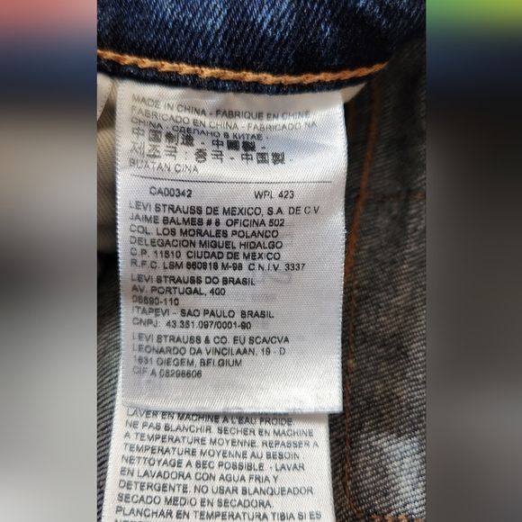 LEVI'S 510 30X32 Premium San Francisco Capital E Straight Leg Blue Jeans - Picture 3 of 13